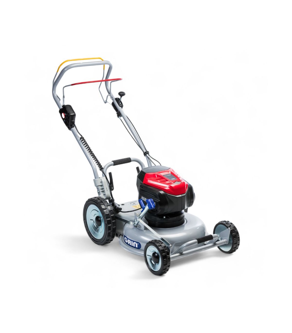 Tosaerba elettrico semovente a batteria GRIN BM46A-82V da 82 V, pacciamatura professionale, larghezza di taglio 46 cm