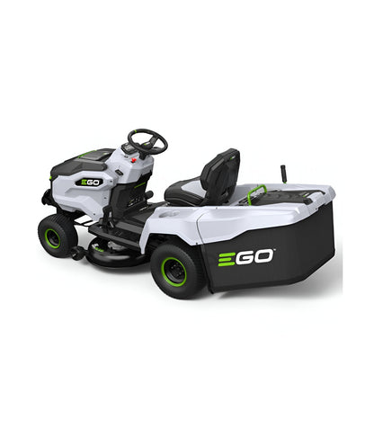 Pacchetto rasaerba a batteria EGO, lame da 98 cm, sacco posteriore da 300 litri e pacciamatura, 5 batterie da 10 Ah e caricabatterie rapido -