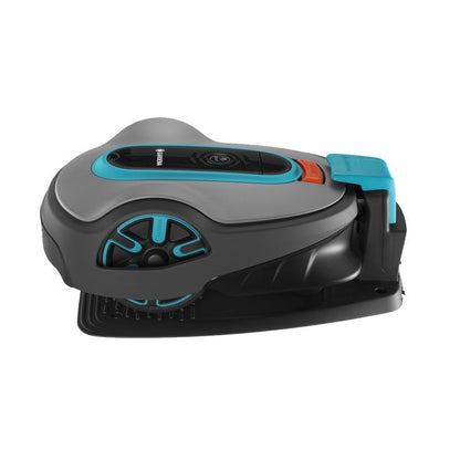 Rasaerba robotizzato Gardena Smart Sileno Life 1000  Smart Gateway - Batteria da 18 V 2,0 Ah - Area di taglio fino a 1000 m² - Sistema di taglio a 3 lame - Cavo, picchetti e connettori inclusi
