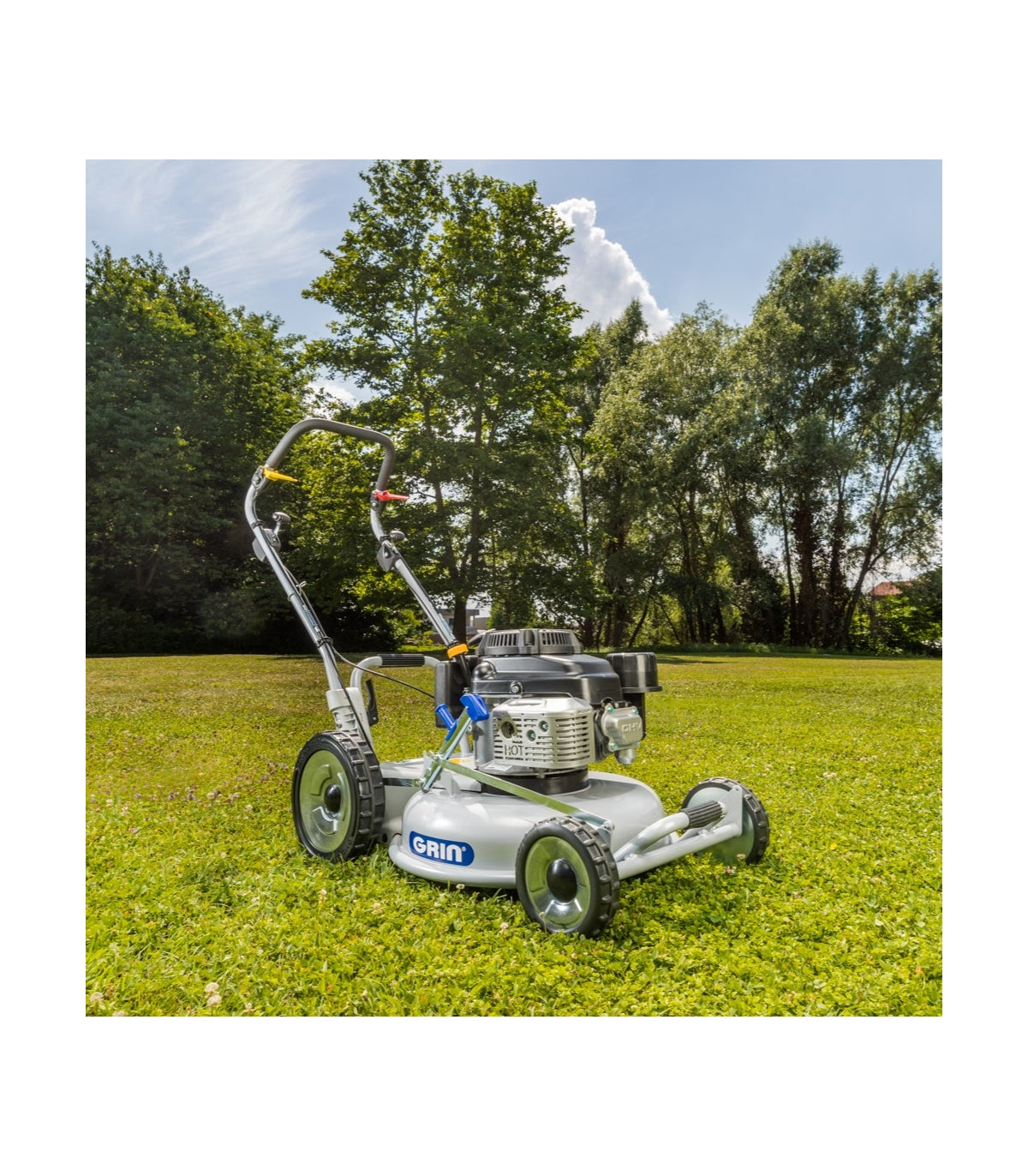 Tosaerba semovente 53 cm - 3000 m², Mulching, Motore Kawasaki 179 cc, Avviamento elettrico, 2 velocità avanti -