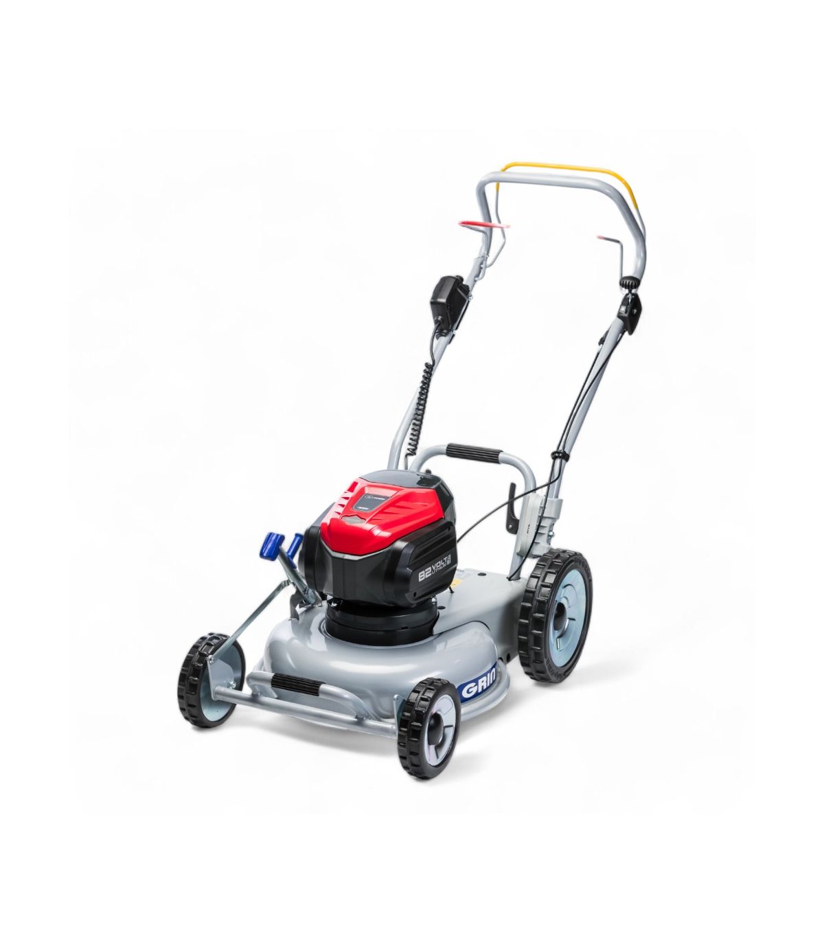 Tosaerba elettrico semovente a batteria GRIN BM46A-82V da 82 V, pacciamatura professionale, larghezza di taglio 46 cm