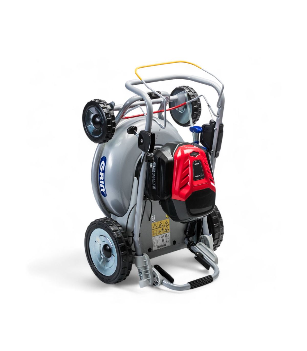 Tosaerba elettrico semovente a batteria GRIN BM46A-82V da 82 V, pacciamatura professionale, larghezza di taglio 46 cm